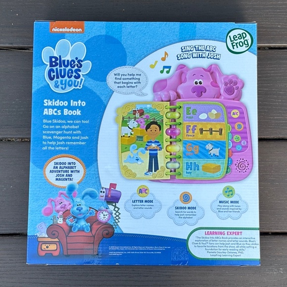 Leap Frog Blue's Clues Pink Skidoo Intro to ABCs Letter Book Interactive Sounds - Picture 3 of 6